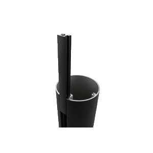 BERLIN Basic Rundpfosten, Ø 9 cm, 1 Nut, schwarz BERLIN Basic Rundpfosten, Ø 9 cm, 1 Nut, schwarz