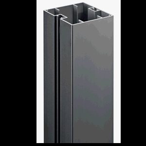BERLIN Basic Quadratpfosten, 9,4 x 9,4 cm, 2 Nuten 180°, schwarz BERLIN Basic Quadratpfosten, 9,4 x 9,4 cm, 2 Nuten 180°, schwarz