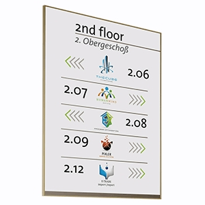 MADRID Bronze Line Wegweiser zur Wandmontage papierflexibel MADRID Bronze Line Wegweiser zur Wandmontage papierflexibel