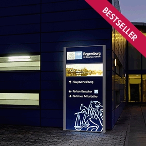 MADRID Silver Line Außenaufsteller mit beids. LED-Beleuchtung, 300 x 125 cm MADRID Silver Line Außenaufsteller mit beids. LED-Beleuchtung, 300 x 125 cm